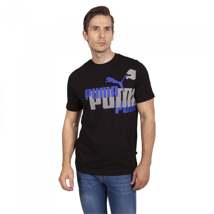 [해외]푸마 Ess+ 로고 파워 반팔 티셔츠 139553520 Puma Black / Royal