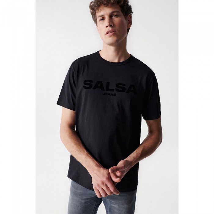 [해외]SALSA JEANS Basic Branding 반팔 티셔츠 139576946 Black