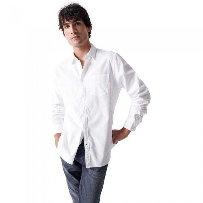 [해외]SALSA JEANS 긴 소매 셔츠 Basic Oxford Regular Fit 139576964 White