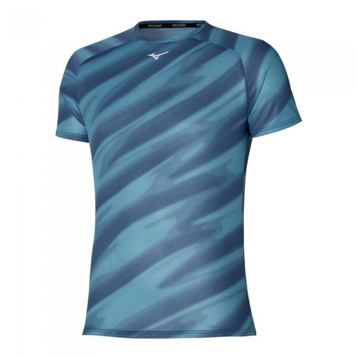 [해외]미즈노 Daf Graphic Short Sleeve T-Shirt 6139572722 Blue Ashes