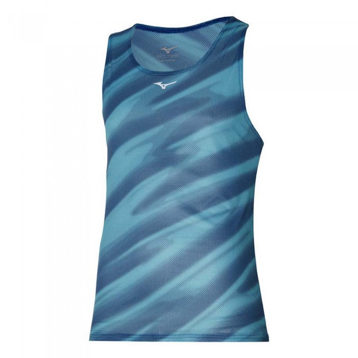[해외]미즈노 Daf Graphic Sleeveless T-Shirt 6139572726 Blue Ashes