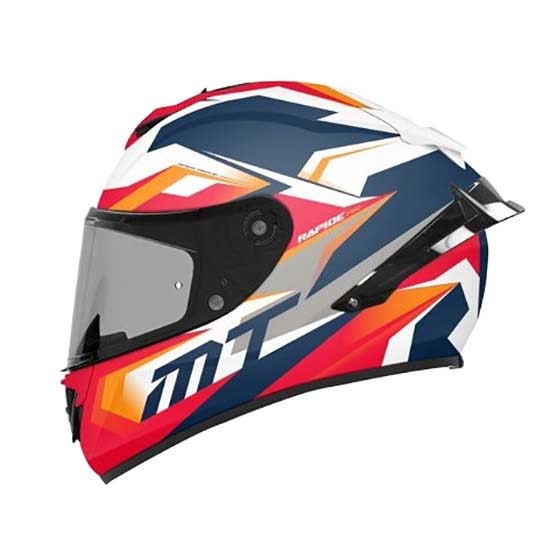 [해외]MT 헬멧s Rapide 프로 Fugaz I0 풀페이스 헬멧 9139825781 Orange / White / Blue