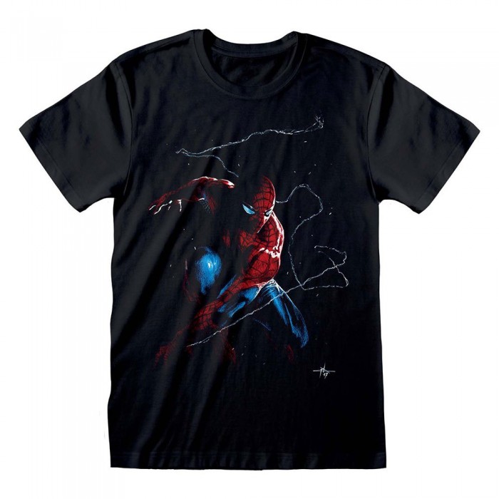 [해외]HEROES Official Marvel Comics Spider-Man Spidey Art 반팔 티셔츠 139788765 Black