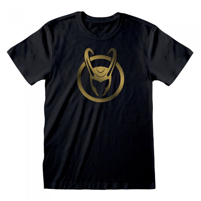 [해외]HEROES Official Marvel Loki Icon Gold Ink 반팔 티셔츠 139788777 Black
