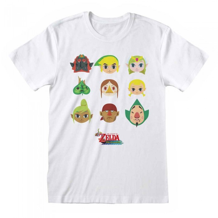 [해외]HEROES Official Nintendo Legend Of Zelda 윈드 Waker Faces 반팔 티셔츠 139788833 White