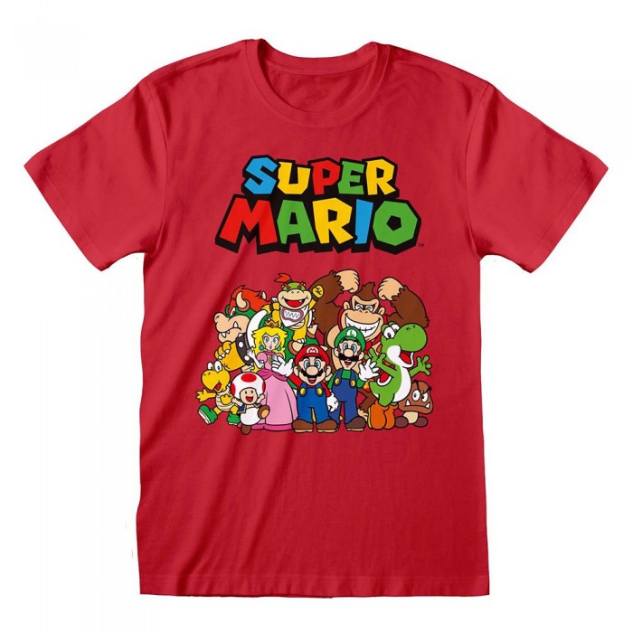 [해외]HEROES 반팔 티셔츠 Official Nintendo Super Mario Main Character Group 139788850 Red