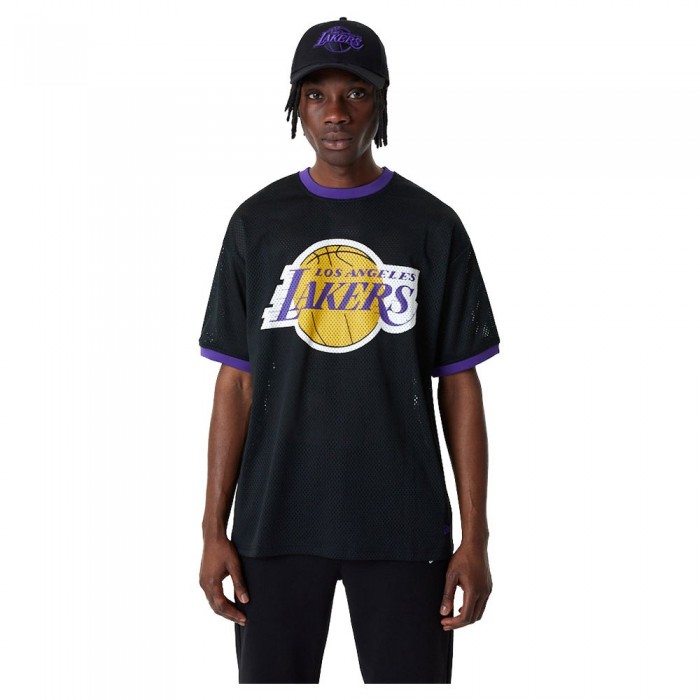 [해외]뉴에라 60357111 NBA 팀 로고 Mesh Los Angeles Lakers 반팔 티셔츠 139483145 Black
