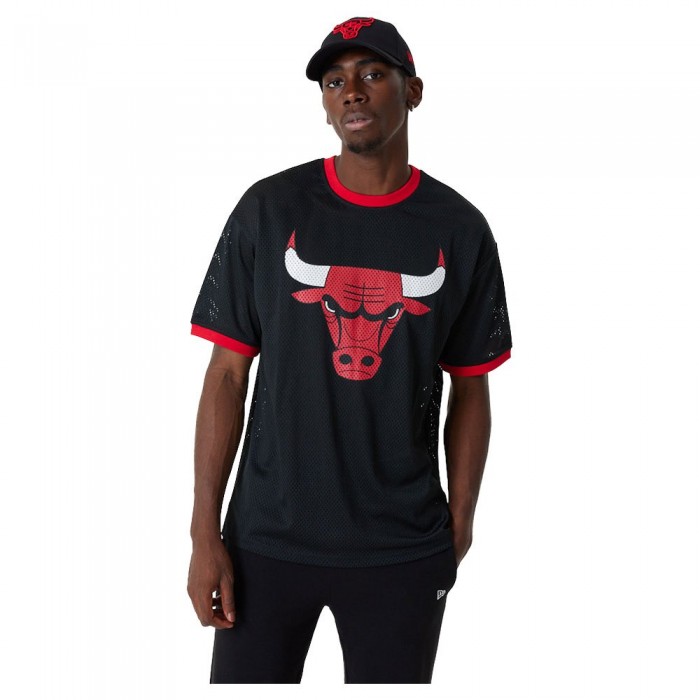 [해외]뉴에라 반팔 티셔츠 60357112 NBA 팀 로고 Mesh Chicago Bulls 139483146 Black