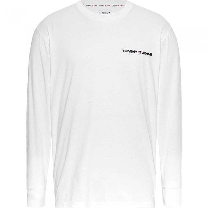 [해외]타미 진 Classic 라인ar Chest 긴팔 티셔츠 139774686 White