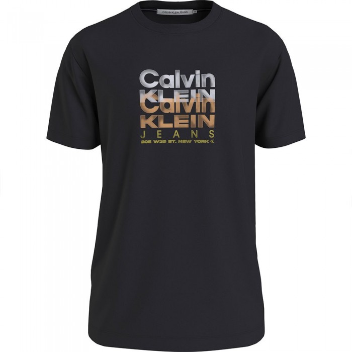 [해외]캘빈클라인 JEANS Repeat Logo 숏 슬리브 티셔츠 Ck Black