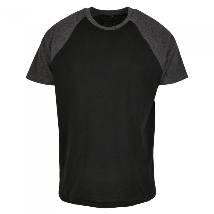 [해외]BUILD YOUR BRAND Raglan Contrast 반팔 티셔츠 139829016 Black / Charcoal