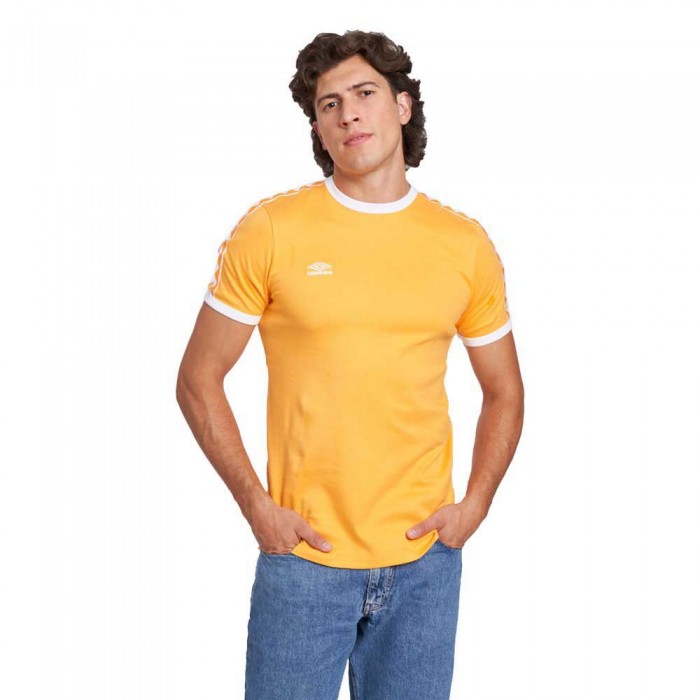 [해외]엄브로 Taped Ringer 반팔 티셔츠 3139594171 Blazing Orange / Brilliant White