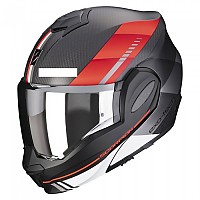 [해외]SCORPION EXO-테크 Evo Carbon Genus 모듈형 헬멧 9139815568 Matt Black / Red