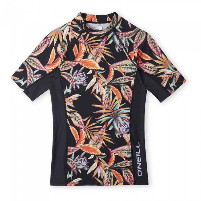 [해외]오닐 3800051 Printed 반팔 러시가드 14139568569 Black Tropical Flower