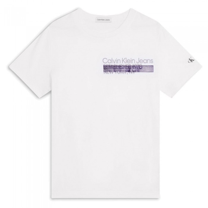 [해외]캘빈클라인 JEANS 반팔 티셔츠 Hero 미니 로고 15139781318 Bright White