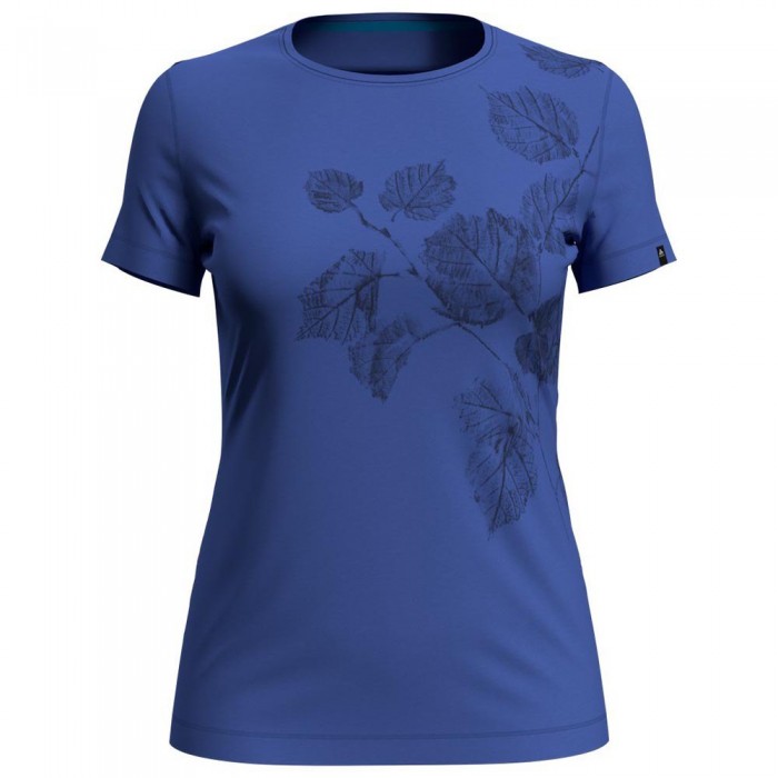 [해외]오들로 Kumano Print 반팔 티셔츠 4137325549 Amparo Blue / Flower Leaf Print