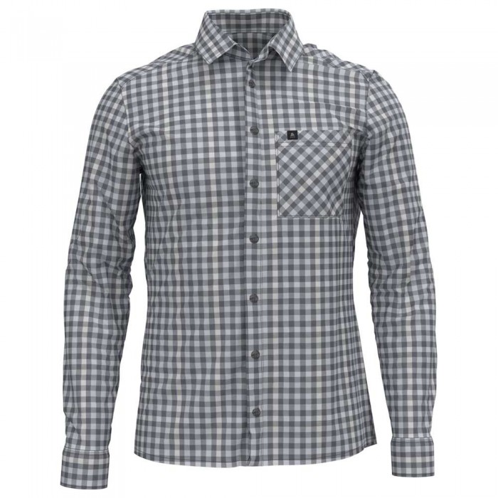 [해외]오들로 Nikko Check 긴팔 셔츠 4137059155 Platinum Grey / Steel Grey