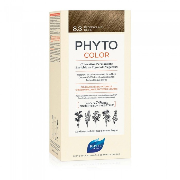 [해외]PHYTO Color Permanent Colouring Enriched With Plant Pigments 137866746 8.3 Light Golden Blonde