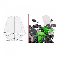 [해외]기비 바람막이 유리 D4121ST Kawasaki Versys-X 300 9138008202 Clear