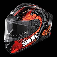 [해외]SMK Typhoon Reptile 풀페이스 헬멧 9139696818 Glossy Black / Orange