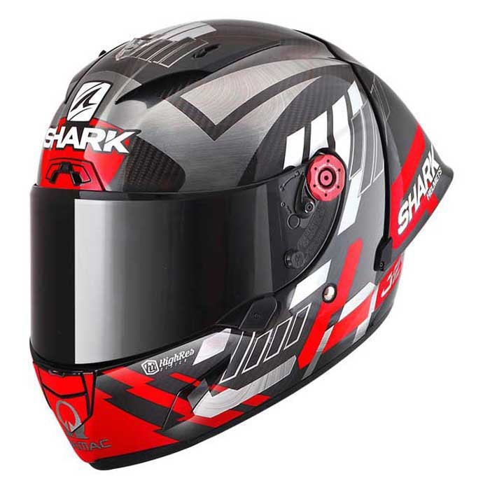 [해외]샤크 Race-R 프로 GP 06 풀페이스 헬멧 9139897138 Carbon / Chrom / Red