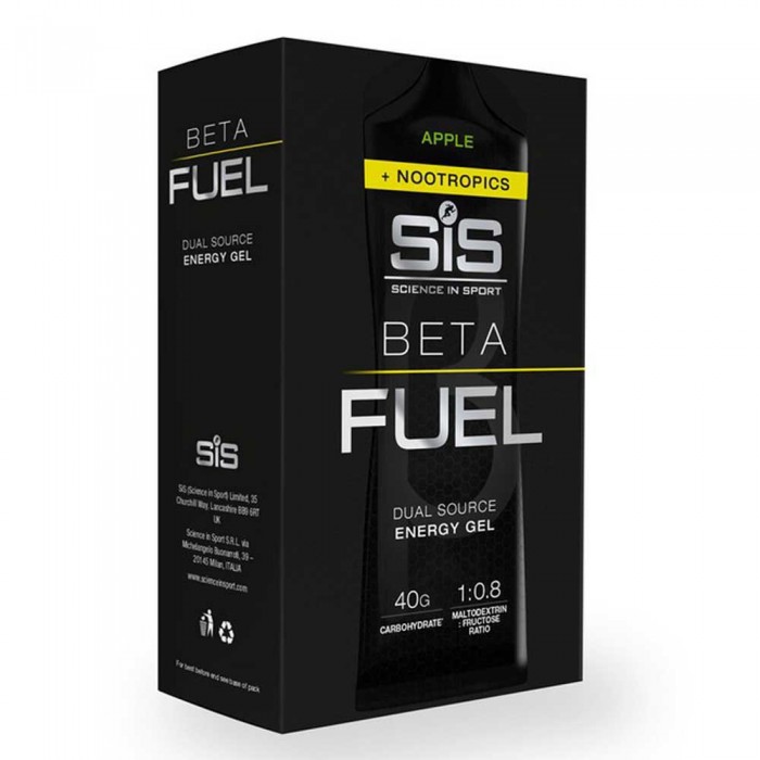 [해외]SIS 애플 에너지 젤 박스 Beta Fuel + Nootropics 60ml 6 단위 4138909205 Black