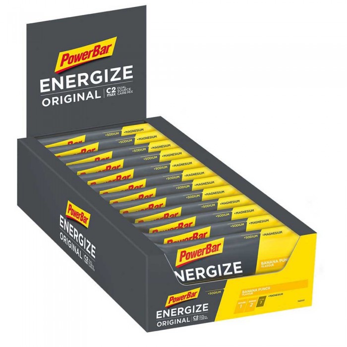 [해외]파워바 Energize Original 55g 15 단위 바나나 그리고 Punch 에너지 바 상자 4139705197 Grey