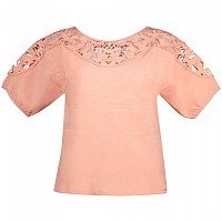 [해외]SALSA JEANS Lace-Trimmed 반팔 티셔츠 139577155 Light Pink