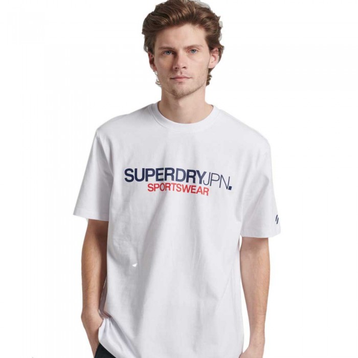 [해외]슈퍼드라이 Sportswear 로고 Loose 반팔 티셔츠 139919048 Brilliant White