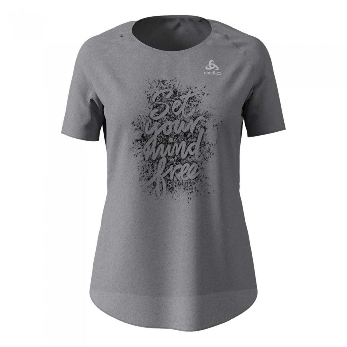 [해외]오들로 Millennium Element Print Short Sleeve T-Shirt 7139921965 Grey Melange / Placed Print