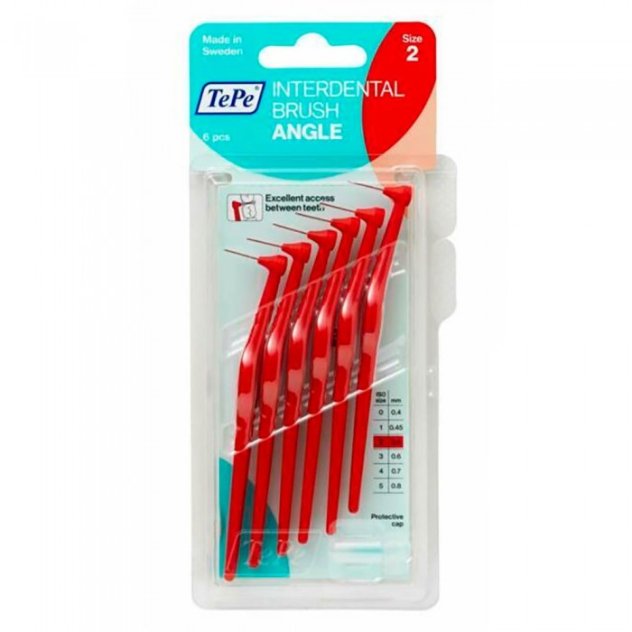 [해외]TEPE Angle Size 2 Red 0.5 mm Interdental Brush 6 Units 139345048