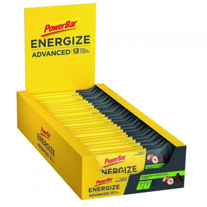 [해외]파워바 Energize Advanced 55g 15 단위 개암 초콜릿 에너지 바 상자 14139705193 Yellow