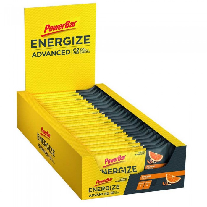 [해외]파워바 Energize Advanced 55g 15 단위 주황색 에너지 바 상자 14139705195 Yellow