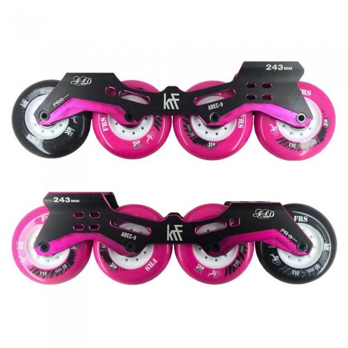 [해외]KRF 인라인 스케이트 프레임 Angel 4X80 Set 14139301801 Black / Pink
