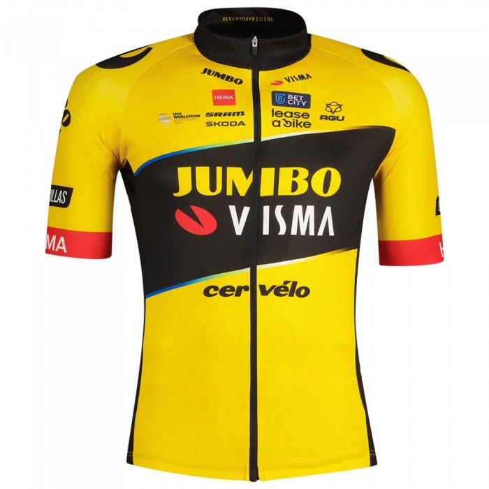 [해외]AGU 반소매 저지 Jumbo-Visma Replica Jonas Vingegaard 2023 1139536436 Yellow / Black