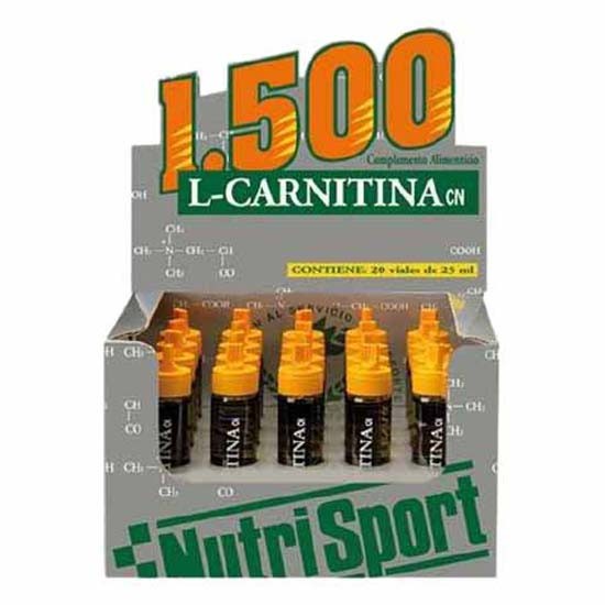 [해외]NUTRISPORT 카르니틴 L 1500 20 단위 주황색 바이알 상자 12136446104 Grey