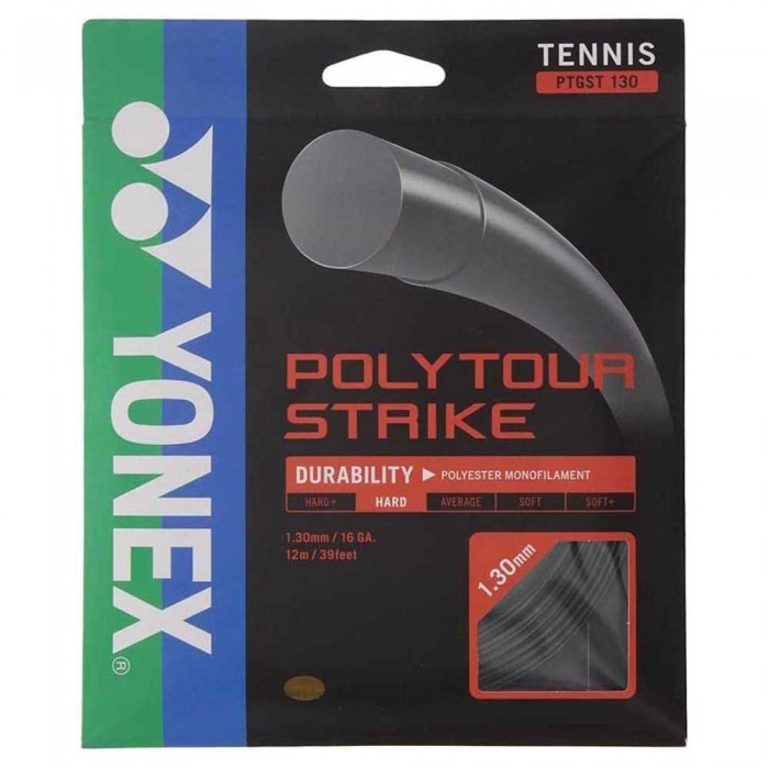 [해외]요넥스 Poly Tour Strike 12 m Tennis Single String 12137714500 Black