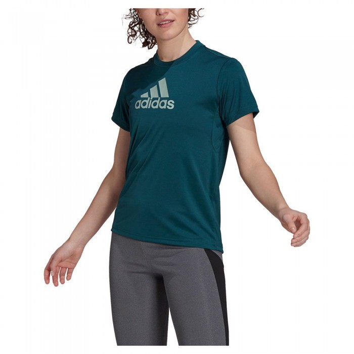 [해외]아디다스 Primeblue Designed 2 Move 로고 Sport 반팔 티셔츠 12137926112 Wild Teal / Hazy Green
