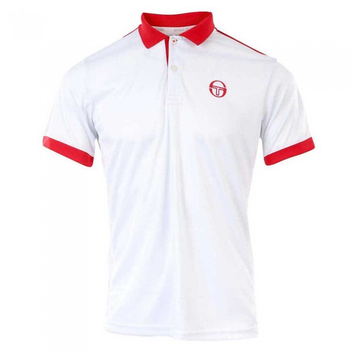 [해외]세르지오 타키니 Club 테크 반팔 폴로 셔츠 12138929896 White / Red