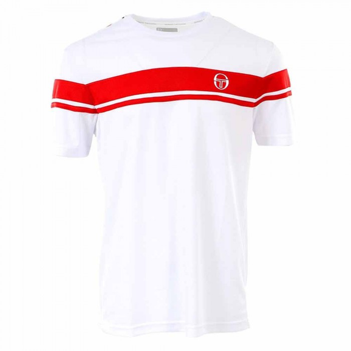[해외]세르지오 타키니 Youngline 프로 반팔 티셔츠 12138929958 White / Red