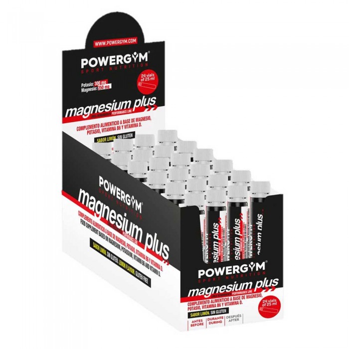 [해외]POWERGYM Magnesium Plus 25ml 24 단위 레몬 바이알 상자 4138350013