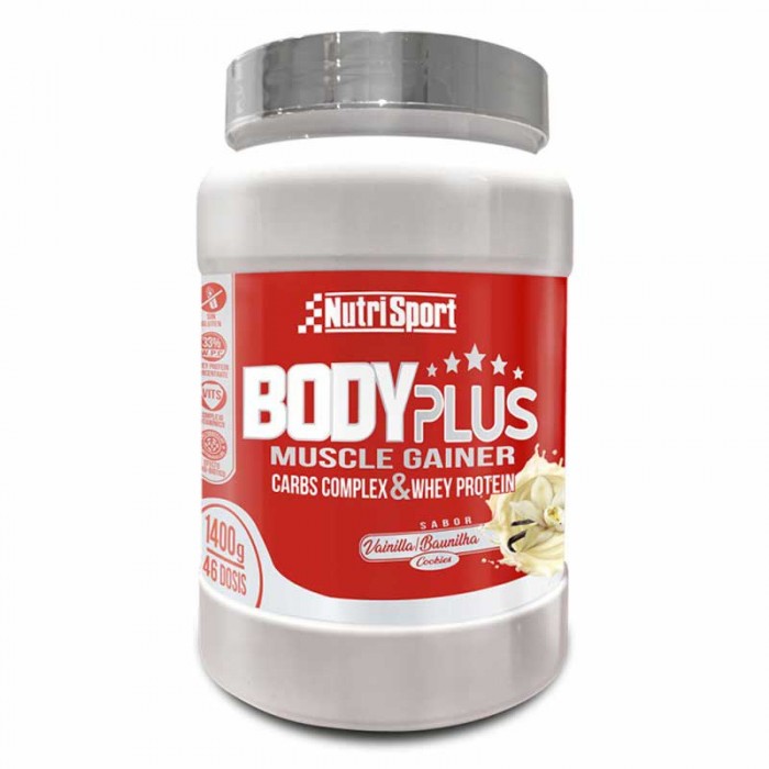 [해외]NUTRISPORT 탄수화물 복합 및 유청 단백질 Body Plus 1.4kg 바닐라 4139497077