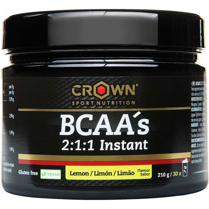 [해외]CROWN SPORT NUTRITION 레몬 파우더 BCAAs Instant 210g 4139775809 Black