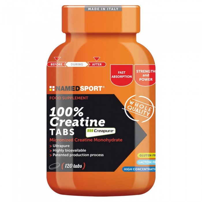 [해외]NAMED SPORT 크레아틴 100% 120 단위 중립적 맛 정제 6137002486 Orange