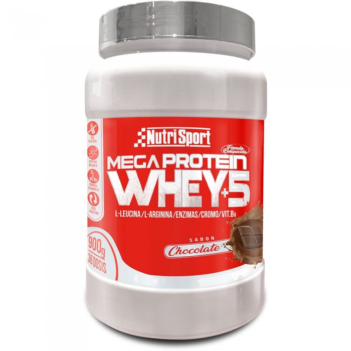 [해외]NUTRISPORT Mega Protein Whey+5 900gr Chocolate 6613431 Multicolor