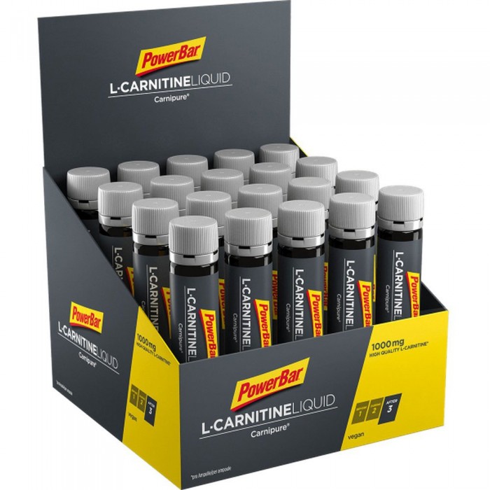 [해외]파워바 L-Carnitine 25ml 20 Units Neutral Flavour Vials Box 683370 Grey