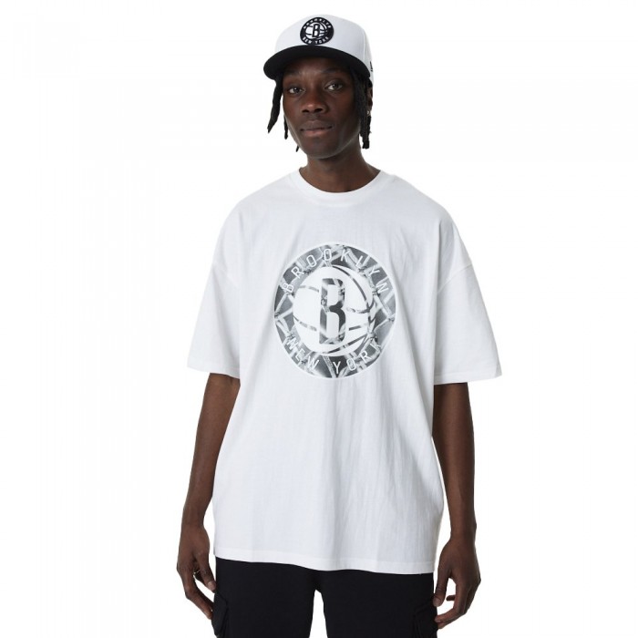 [해외]뉴에라 60357107 NBA Infill Logo Brooklyn Nets Short Sleeve T-Shirt White