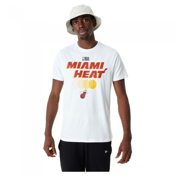[해외]뉴에라 60357113 NBA Team Graphic Miami Heat Short Sleeve T-Shirt White