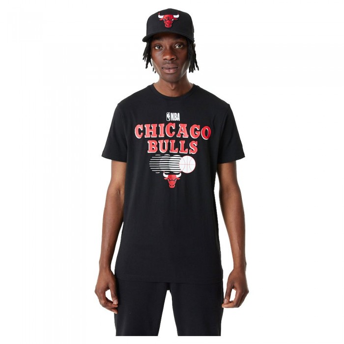 [해외]뉴에라 60357120 NBA Team Graphic Chicago Bulls Short Sleeve T-Shirt Black