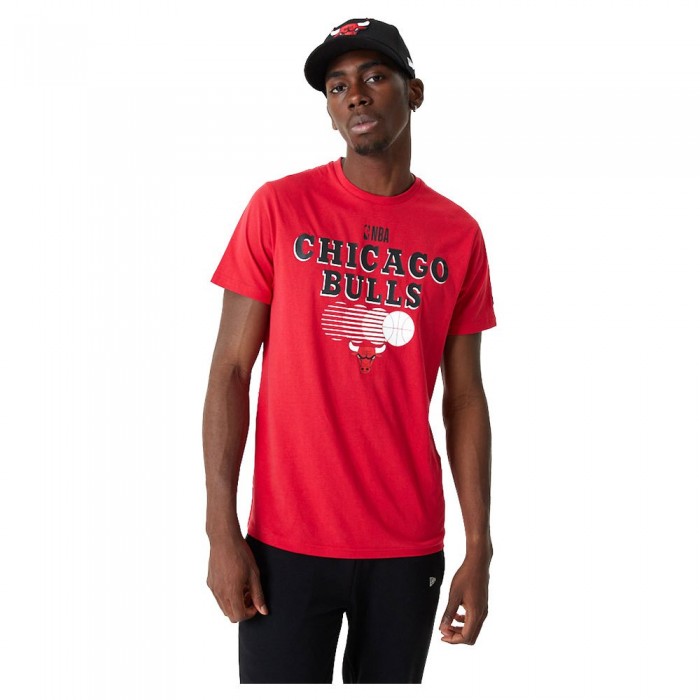 [해외]뉴에라 60357121 NBA Team Graphic Chicago Bulls Short Sleeve T-Shirt Red